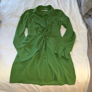 Abercrombie & Fitch Green Twist-Front Dress